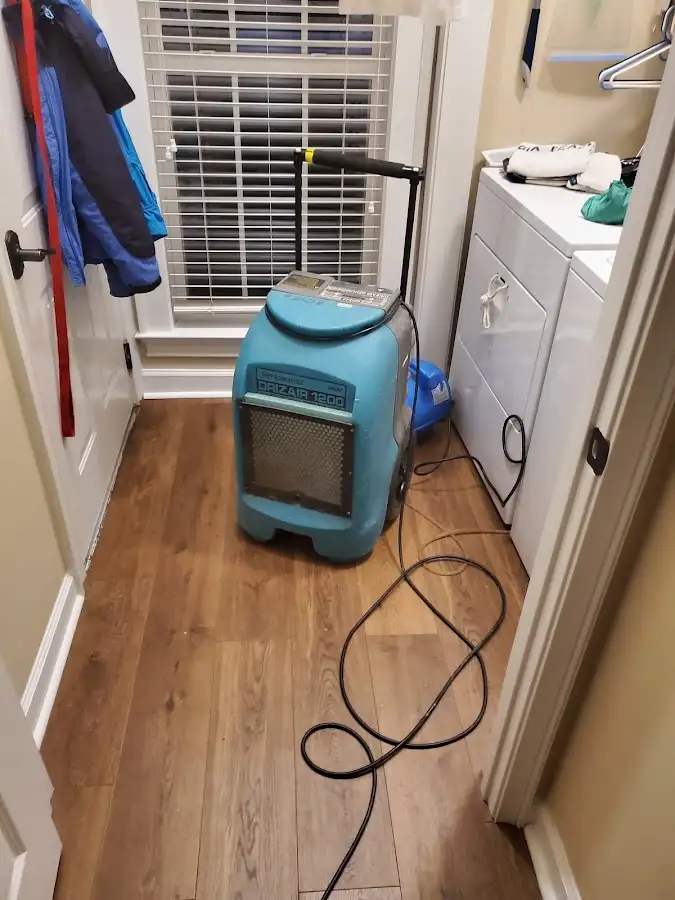 Commercial dehumidifier deployed for Flood Damage Cleanup in Upper St. Clair